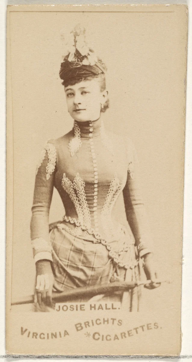 Josie Hall, from the Actors and Actresses series (N45, Type 1) for Virginia Brights Cigarettes by Allen & Ginter, photograph, 1885-1891