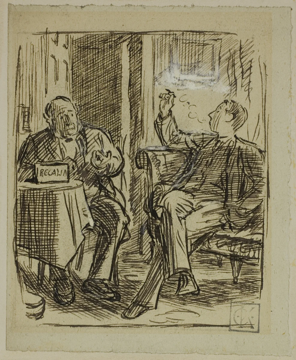 A Kind Son by Charles Samuel Keene, drawing, 1870-1891