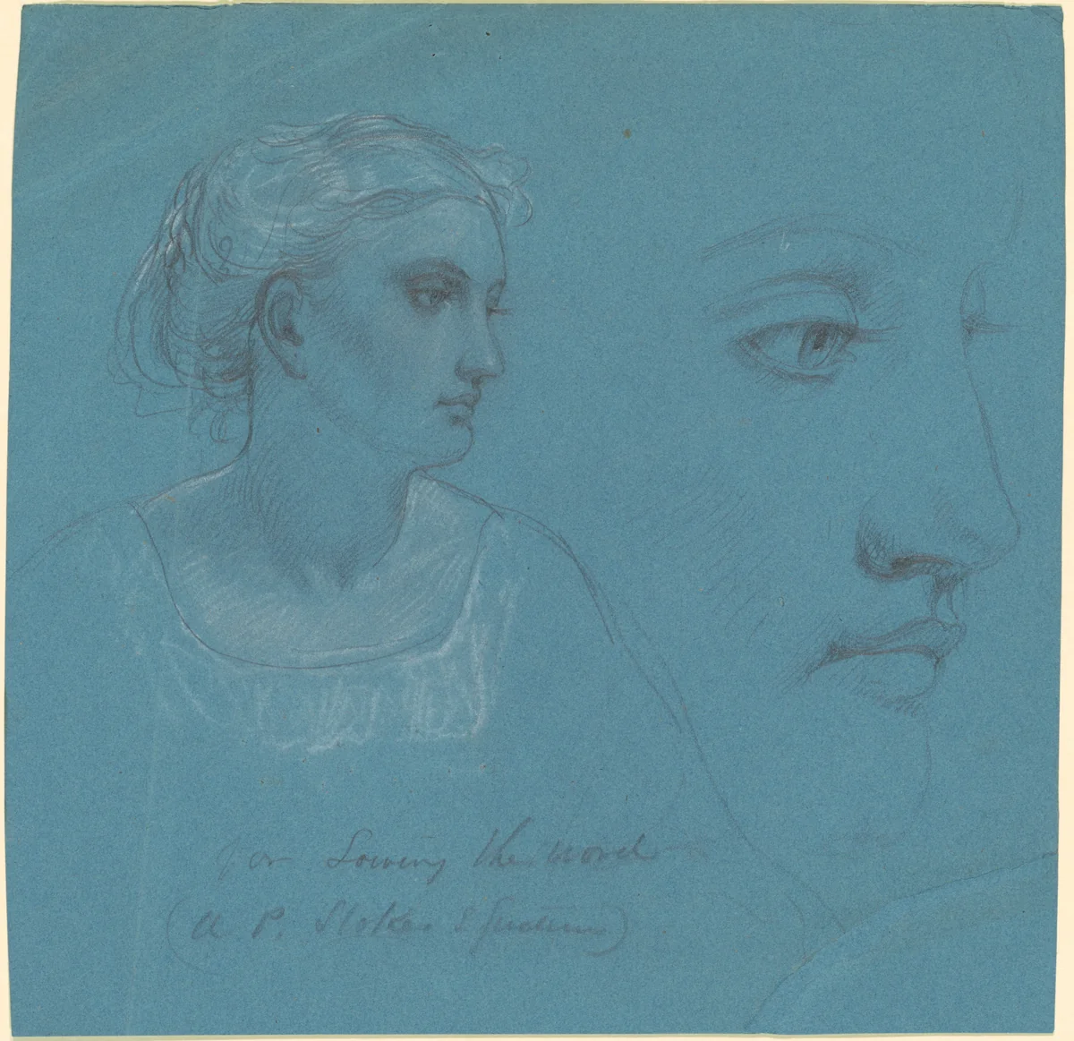 Studies for "Sowing the Word" by Daniel Huntington, drawing, 1863-1873