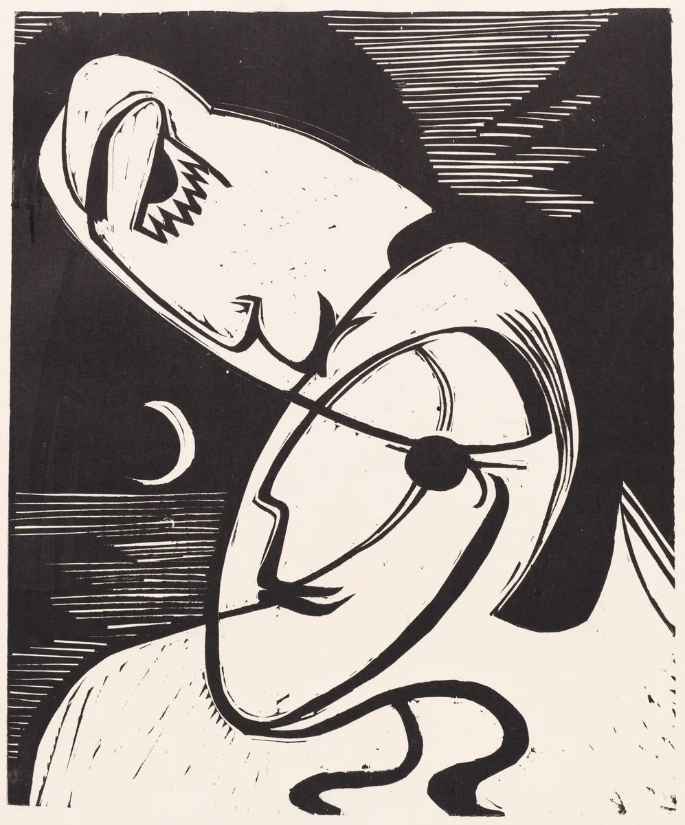 The Kiss by Ernst Ludwig Kirchner, print, 1930