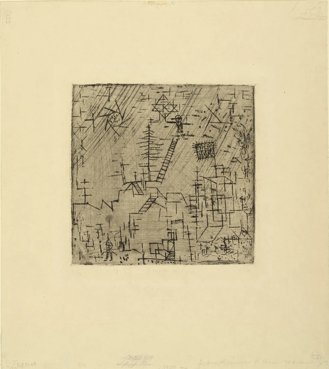 Juggler in April (Gaukler im April) by Paul Klee, print, 1928