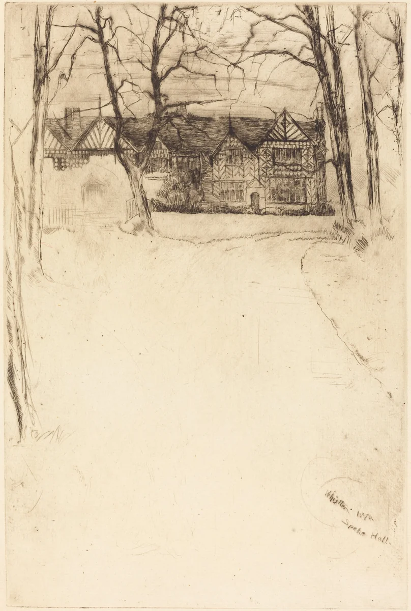 Speke Hall, No.1 by James McNeill Whistler, print, 1870