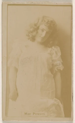 Mae Powers, from the Actresses series (N245) issued by Kinney Brothers to promote Sweet Caporal Cigarettes by Kinney Brothers Tobacco Company, photograph, 1890