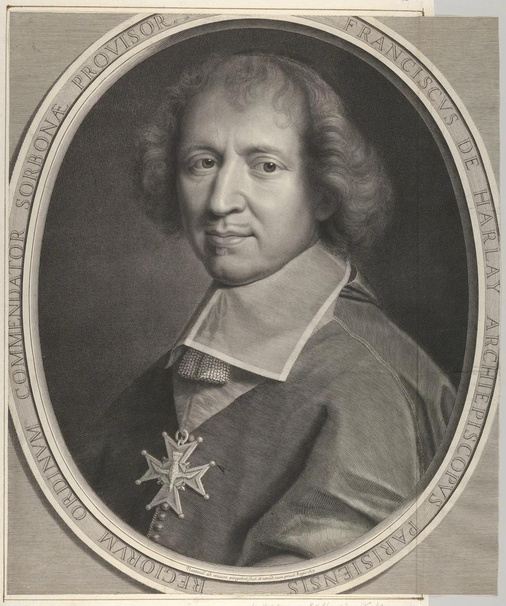 François de Harlay de Champvallon by Robert Nanteuil, print, 1673