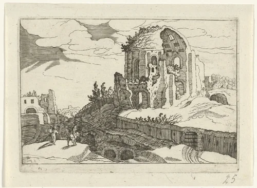 Nymphaeum in Rome by anonymous, print, 1594-1685