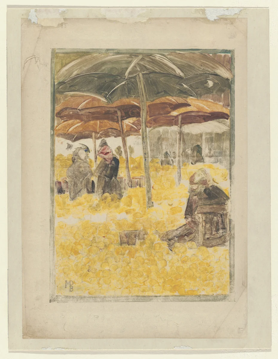 Orange Market by Maurice Prendergast, print, 1900