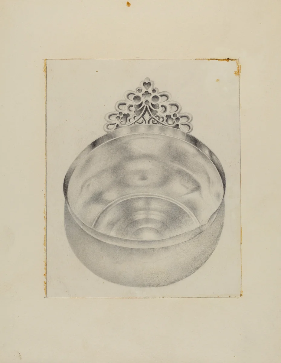 Silver Bowl by Amelia Tuccio, index of american design, 1935-1942