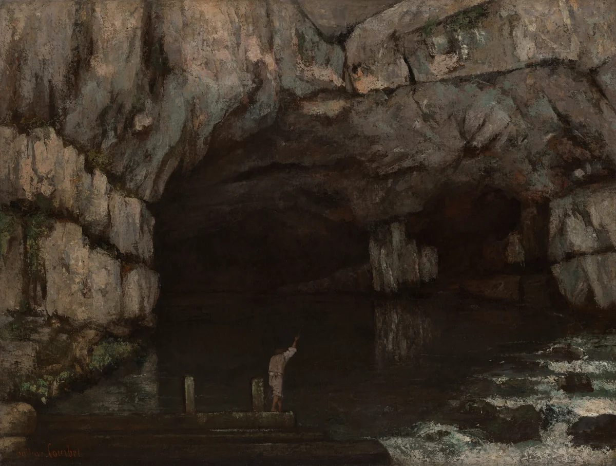 La Grotte de la Loue by Gustave Courbet, painting, 1864