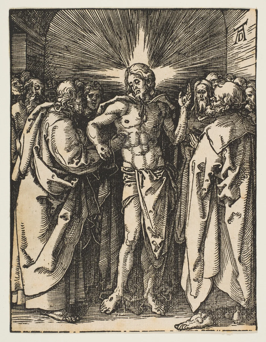 The Doubting Thomas, from "The Small Passion" by Albrecht Dürer, print, 1510