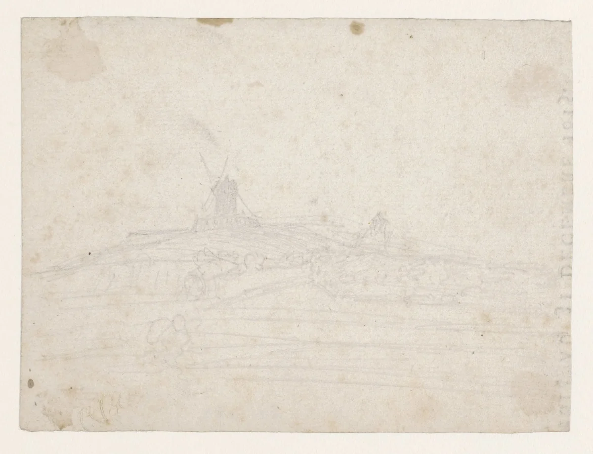 Molen op de Butte by Georges Michel, drawing, 1773-1843