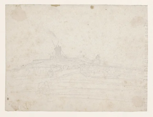 Molen op de Butte by Georges Michel, drawing, 1773-1843