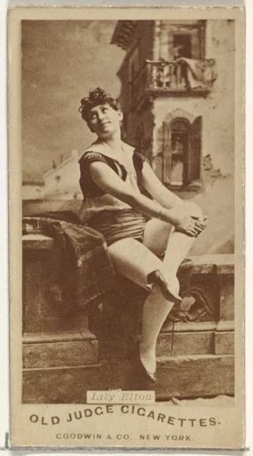 Lily Elton, from the Actors and Actresses series (N171) for Old Judge Cigarettes by Goodwin & Company, photograph, 1886-1890