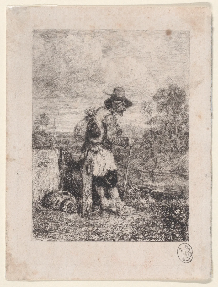 A Beggar by Alexandre-Gabriel Decamps, print, 1833-1838