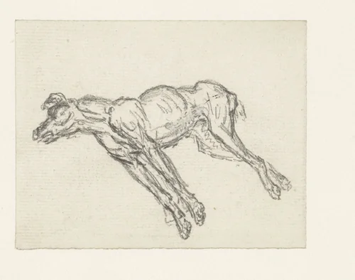 Dode hond by Georges Michel, drawing, 1773-1843