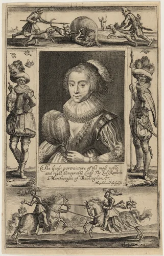 Catherine Manners, Duchess of Buckingham by Magdalena van de Passe; Willem de Passe; Thomas Jenner, print, 1618-1623