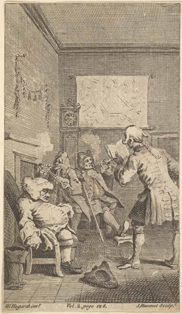 "Tristram Shandy," Frontispiece, Volume 1, by William Hogarth, print, 1760