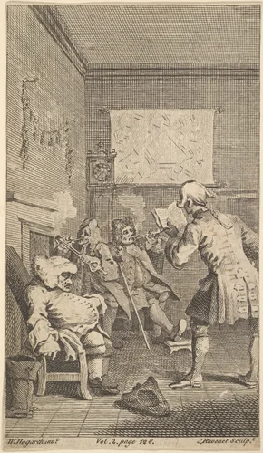 "Tristram Shandy," Frontispiece, Volume 1, by William Hogarth, print, 1760