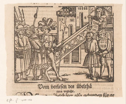 Voorlezen van het vonnis by anonymous, print, 1518