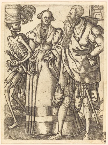Dance of Death VI by Allaert Claesz, print, 1562