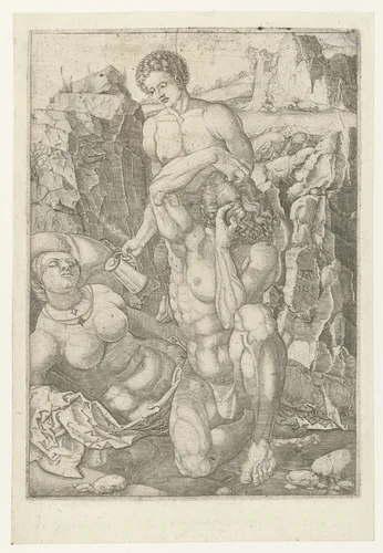 De waanzin by Unknown, print, 1554