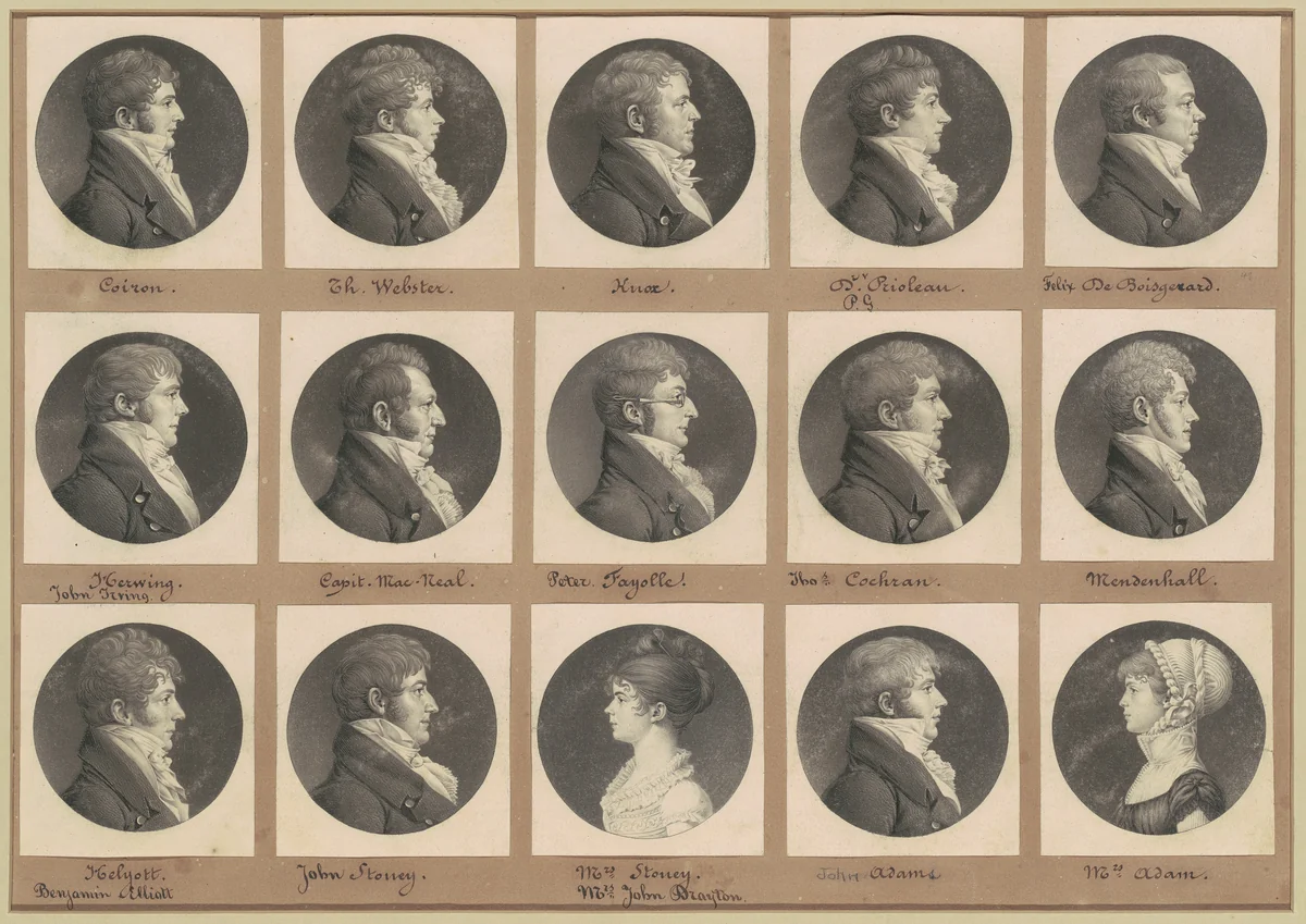 Saint-Mémin Collection of Portraits, Group 47 by Charles B. J. Févret de Saint-Mémin, volume, 1809