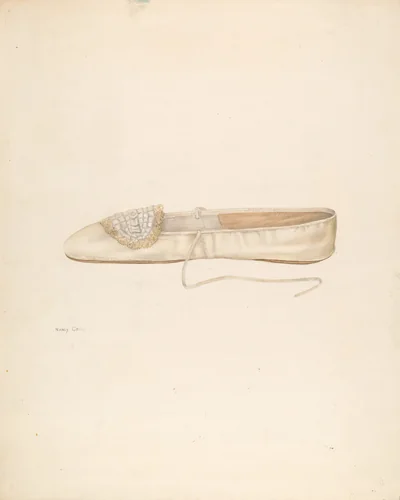 Slipper by Nancy Crimi, index of american design, 1939
