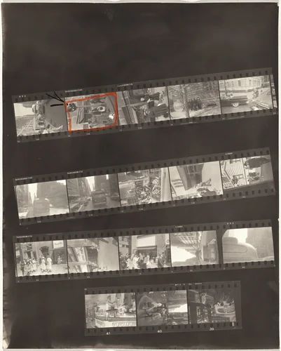 From the bus 52/Lines of My Hand 79 by Robert Frank, photograph, 1958