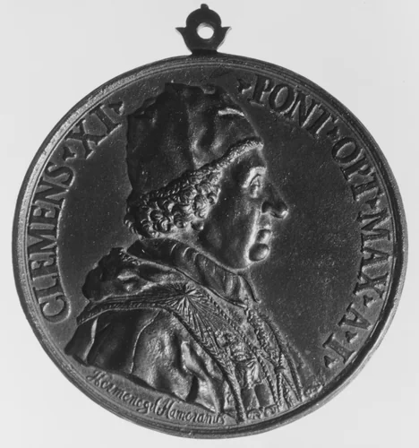 Pope Clement XI by Ermenegildo Hamerani, metalwork, 1700-1701