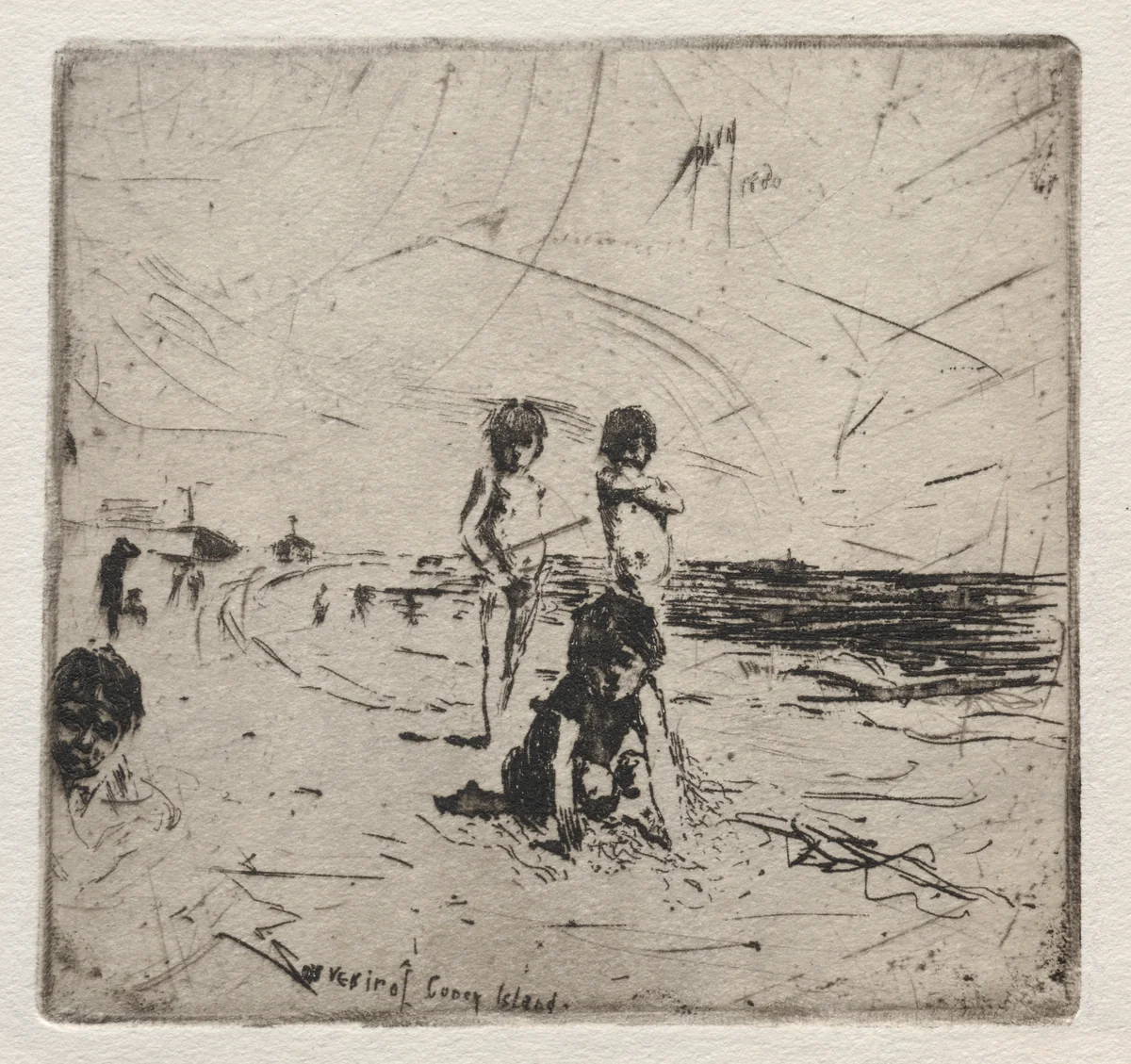 Souvenir of Coney Island by Robert Frederick Blum, print, 1880