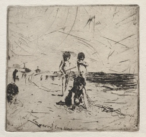 Souvenir of Coney Island by Robert Frederick Blum, print, 1880