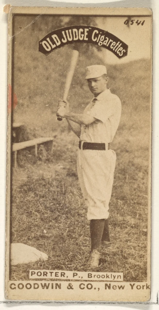 Porter, Pitcher, Brooklyn, from the Old Judge series (N172) for Old Judge Cigarettes by Goodwin & Company, photograph, 1887-1890