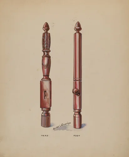 Bed Posts by Walter Jennings, index of american design, 1936