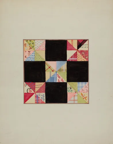 Quilt Section by Cornelius Christoffels; Margaret Linsley, index of american design, 1940