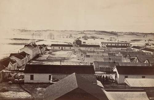 Sickel Hospital, Looking toward Fairfax Seminary, Alexandria, Virginia by Andrew Joseph Russell, photograph, 1865