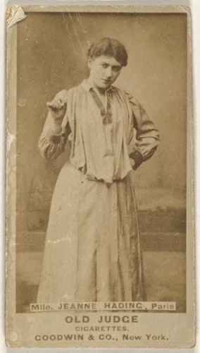 Mlle. Joanne Hading, Paris, from the Actors and Actresses series (N171) for Old Judge Cigarettes by Goodwin & Company, photograph, 1886-1890