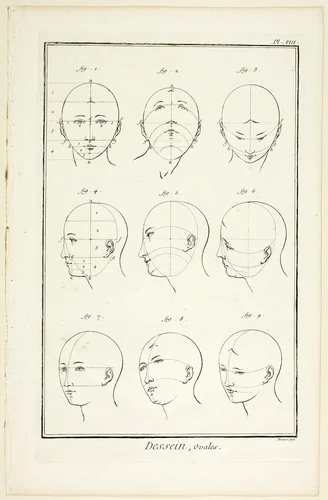 Design: Ovals, from Encyclopédie by Benoît-Louis Prévost, print, 1762-1777