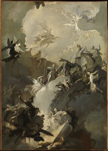The Glorification of the Royal Hungarian Saints by Franz Anton Maulbertsch, painting, 1772-1773