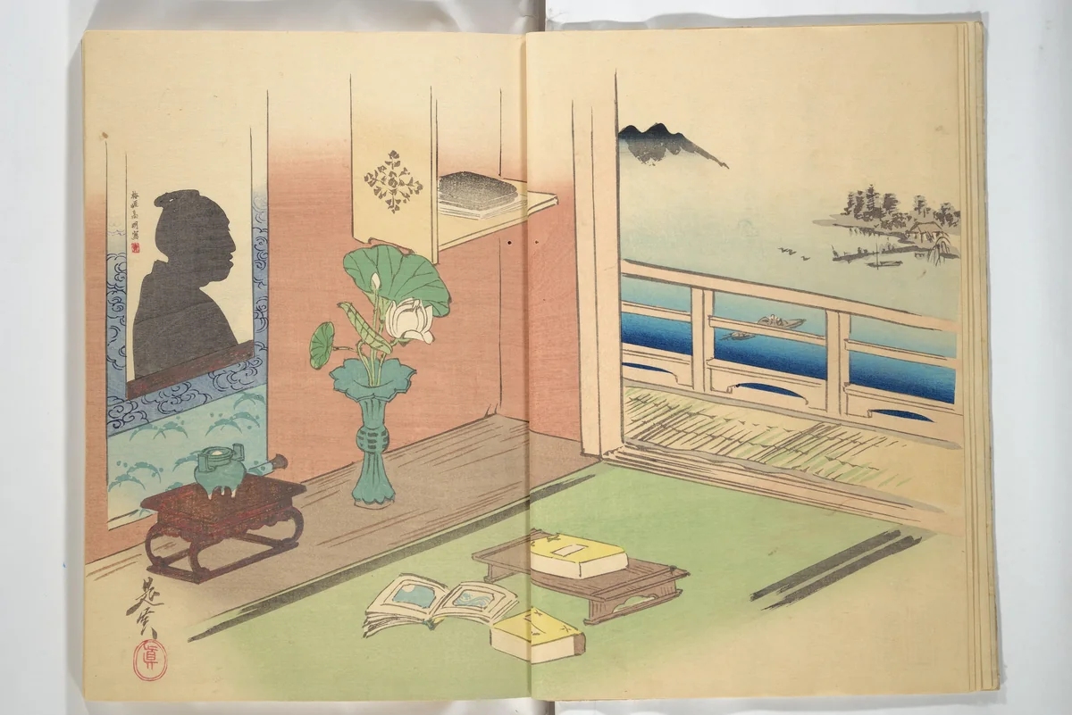 No Shadow in Any Nook or Corner (Kuma naki kage) くまにき影 by Shibata Zeshin (柴田是真), book, 1867