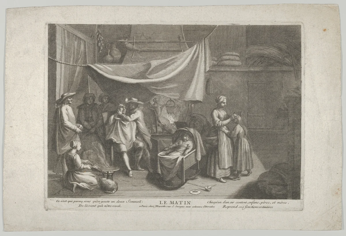 Morning (Le Matin) by Claude Simpol, print, 1695-1705
