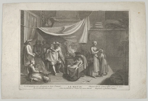 Morning (Le Matin) by Claude Simpol, print, 1695-1705
