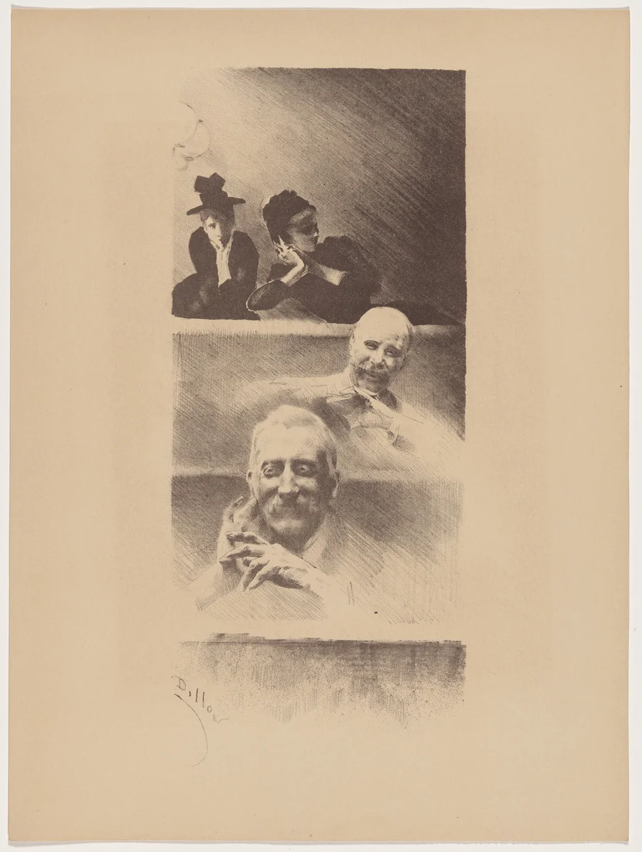 Au théâtre by Henri Patrice Dillon, print, 1895