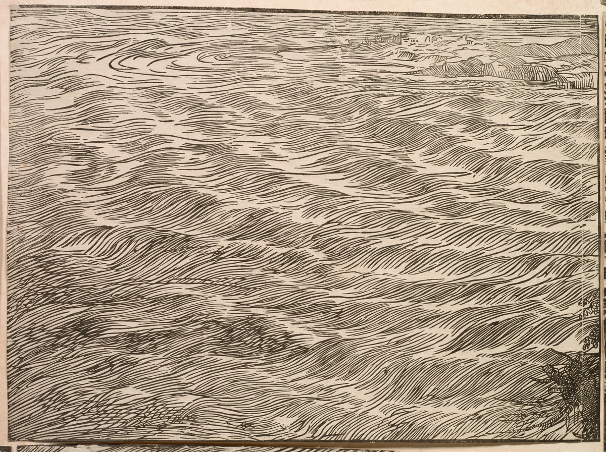 The Submersion of Pharaoh's Army in the Red Sea by Titian, print, 1514-1515