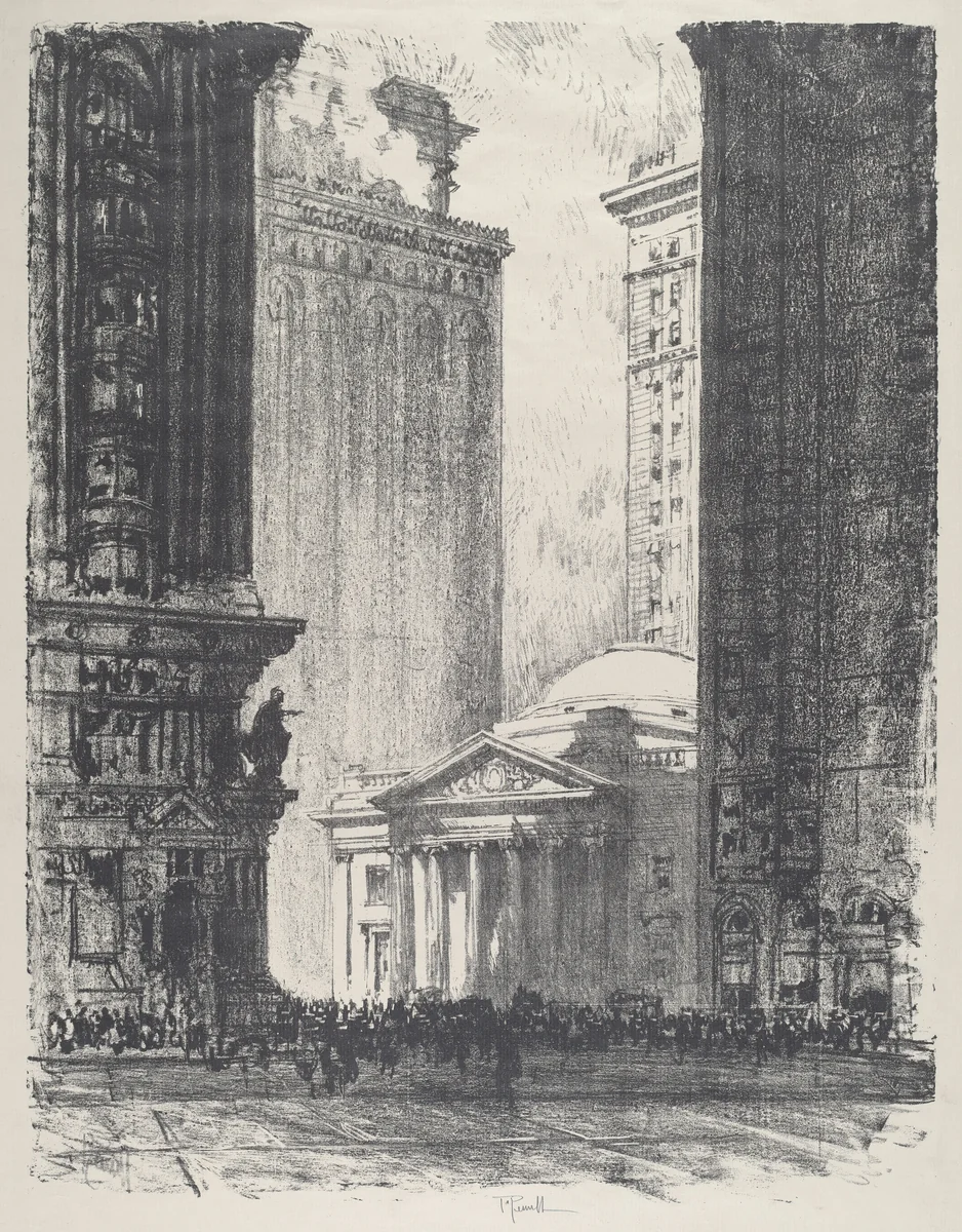The Girard Trust Company by Joseph Pennell, print, 1912