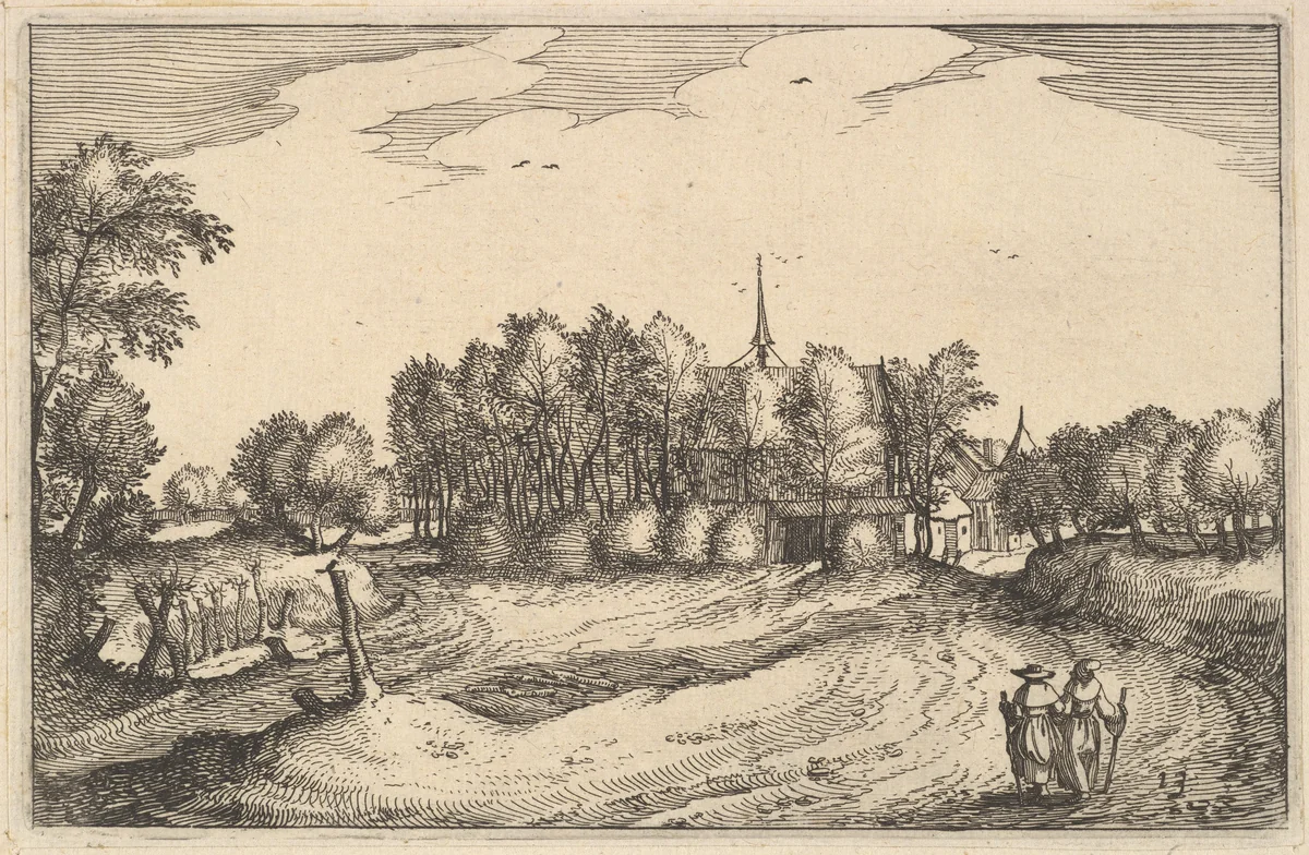 A Convent, plate 13 from "Regiunculae et Villae Aliquot Ducatus Brabantiae" by Claes Jansz Visscher, print, 1605-1615
