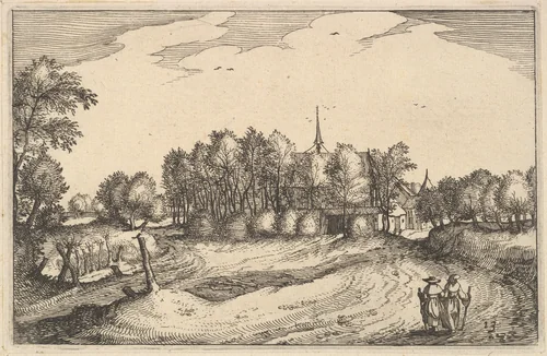 A Convent, plate 13 from "Regiunculae et Villae Aliquot Ducatus Brabantiae" by Claes Jansz Visscher, print, 1605-1615