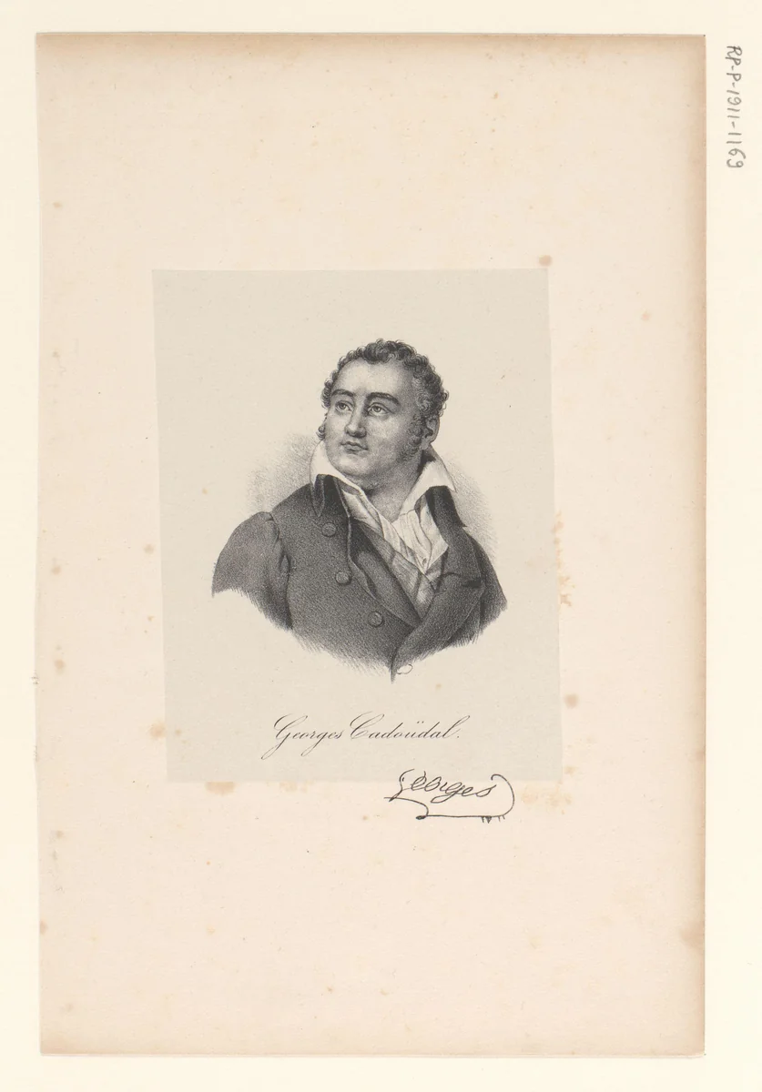 Portret van Georges Cadoudal by anonymous, print, 1818-1842