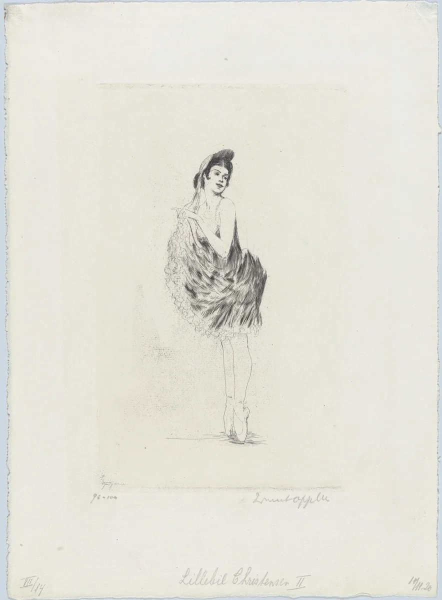 Lillebil Christensen II by Ernst Oppler, print, 1920