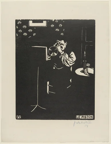The Cornet ,plate VI from the series Six Instruments of Music by Félix Vallotton, print, 1897