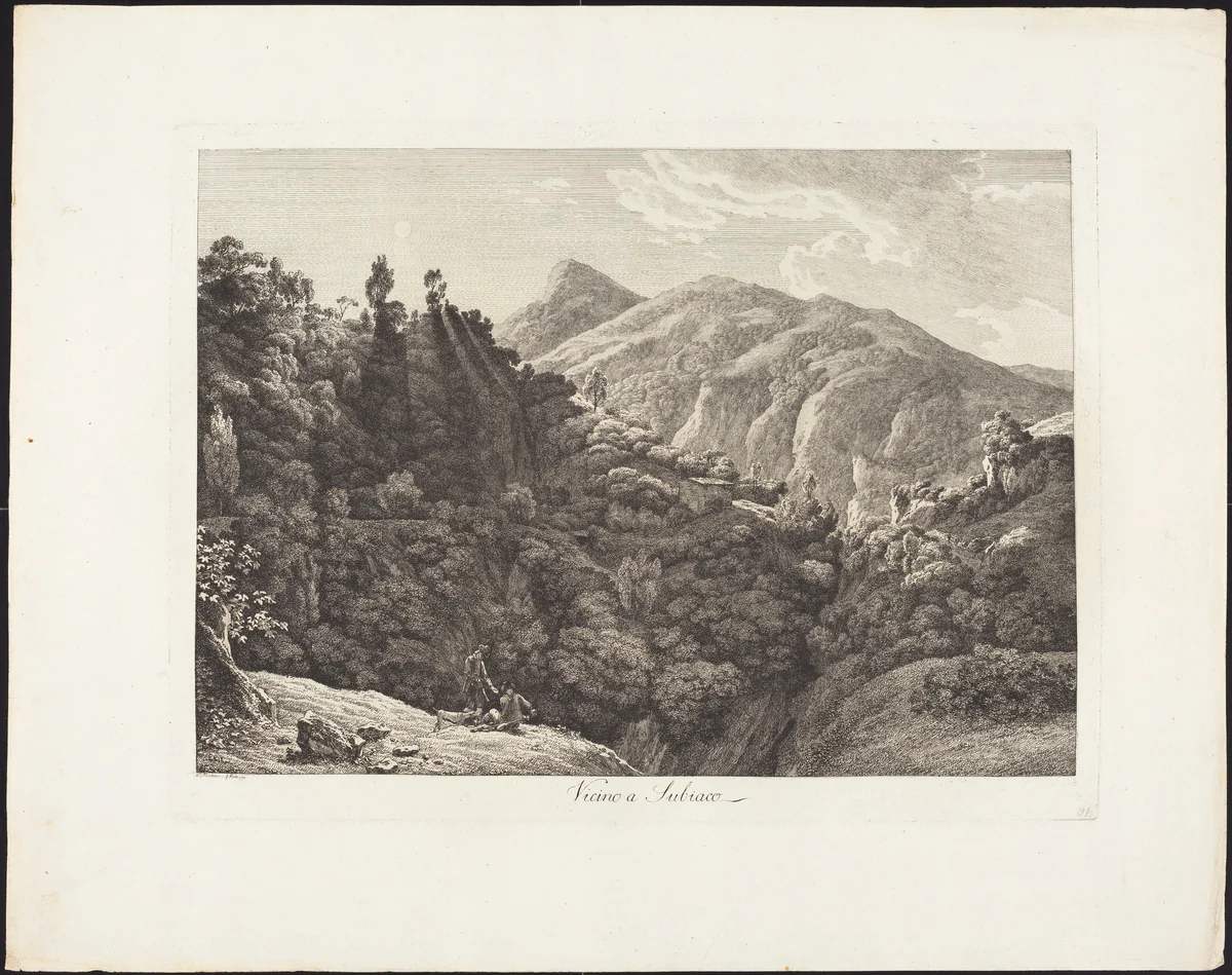 Vicino a Subiaco by Jacob Wilhelm Mechau, portfolio, 1745-1808