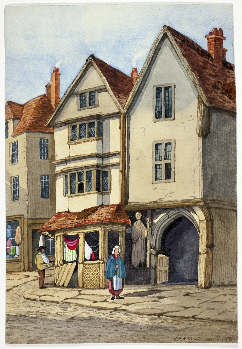 Chester by Samuel Prout, painting, 1878